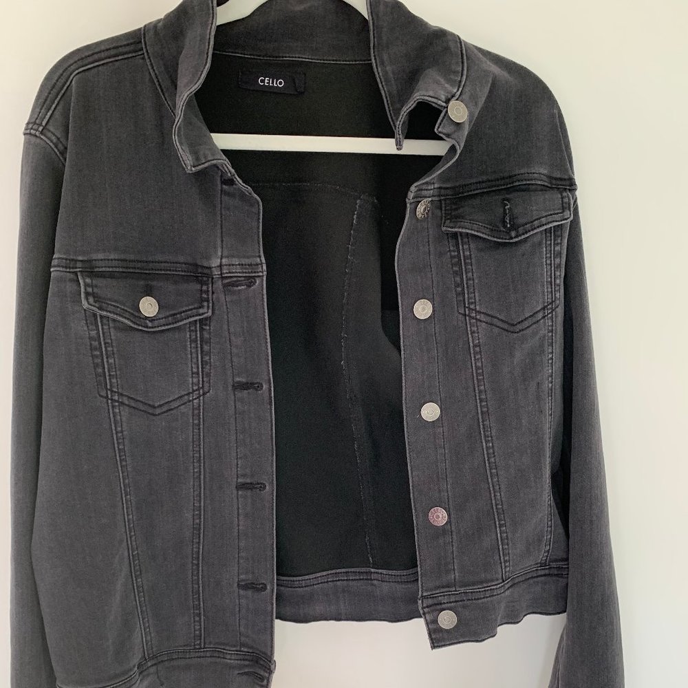 Faded Black Denim Jacket - Super Soft!